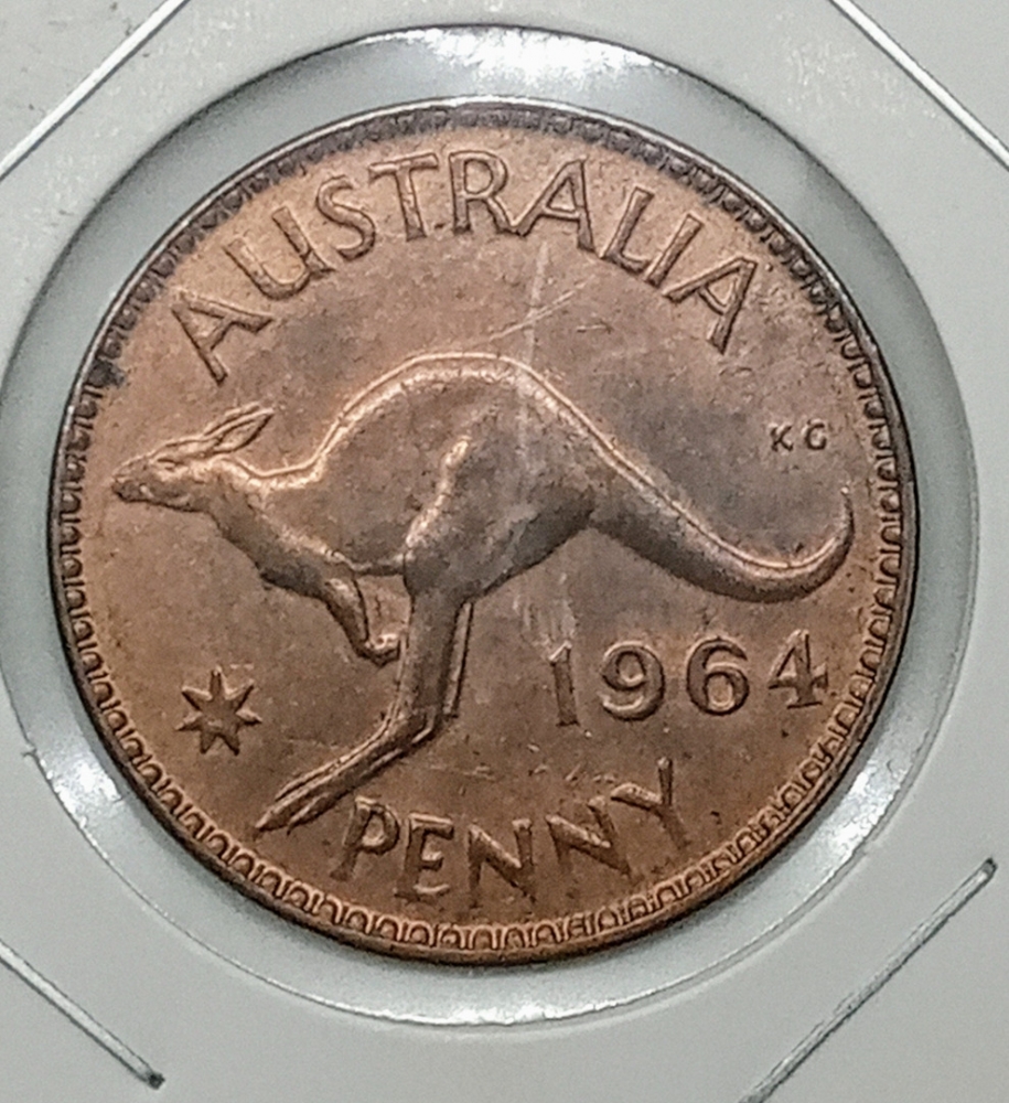 1 Penny Australia 1964, Elizabeth II, KM# 56, 1964py1 rev
