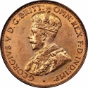 1/2 Penny 1911-1936, KM# 22, Australia, George V