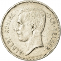 5 Francs 1930-1933, KM# 98, Belgium, Albert I