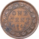 1 Cent 1858-1859, KM# 1, Canada, Victoria