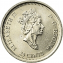 25 Cents 1999, KM# 353, Canada, Elizabeth II, Third Millennium, December, This Is Canada
