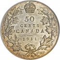 50 Cents 1911, KM# 19, Canada, George V