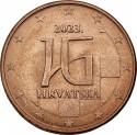 5 Euro Cent 2023, KM# 137, Croatia