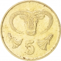 5 Cents 1983-2004, KM# 55, Cyprus