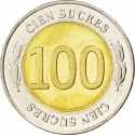 100 Sucres 1997, KM# 101, Ecuador, 70th Anniversary of the Central Bank