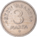 3 Marka 1922, KM# 2, Estonia