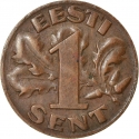 1 Sent 1929, KM# 10, Estonia