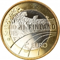 5 Euro 2015, KM# 235, Finland, Republic, Sports, Figure Skating