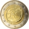 2 Euro 2009, KM# 1590, France, 10th Anniversary of the European Monetary Union and the Introduction of the Euro