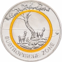 5 Euro 2018, KM# 370, Germany, Federal Republic, Climate Zones of the Earth, Subtropical Zone