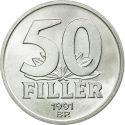 50 Fillér 1990-1999, KM# 677, Hungary