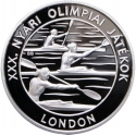 3000 Forint 2012, KM# 842, Hungary, London 2012 Summer Olympics, Rowing