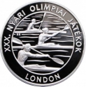 3000 Forint 2012, KM# 842, Hungary, London 2012 Summer Olympics, Canoeing