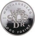 5000 Forint 2013, KM# 855, Hungary, Eurostar - European Writers, 100th Anniversary of Birth of Sándor Weöres
