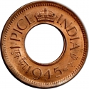 1 Pice 1943-1947, KM# 533, India, British (British Raj), George VI