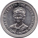 1 Crown 1985, KM# 221, Isle of Man, Elizabeth II, 85th Anniversary of Birth of the Queen Mother, The Queen Mother
