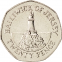 20 Pence 1998-2017, KM# 107, Jersey, Elizabeth II