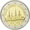 2 Euro 2014, KM# 158, Latvia, European Capital of Culture, Riga 2014
