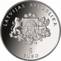 5 Euro 2018, KM# 197, Latvia, My Latvia