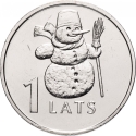 1 Lats 2007, KM# 85, Latvia, Limited Edition 1 Lats, Snowman