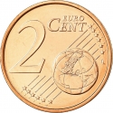 2 Euro Cent 2002-2023, KM# 76, Luxembourg, Henri
