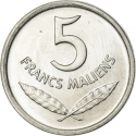 5 Francs 1961, KM# 2, Mali
