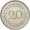 20 Cents 1987-2012, KM# 53, Mauritius