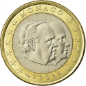 1 Euro 2001-2004, KM# 173, Monaco, Rainier III