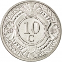 10 Cents 1989-2016, KM# 34, Netherlands Antilles, Beatrix, Willem-Alexander