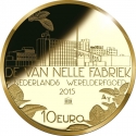 10 Euro 2015, KM# 366, Netherlands, Willem-Alexander, Dutch World Heritage, Van Nelle Factory