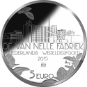 5 Euro 2015, KM# 363, Netherlands, Willem-Alexander, Dutch World Heritage, Van Nelle Factory