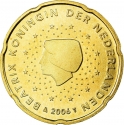 20 Euro Cent 1999-2006, KM# 238, Netherlands, Beatrix