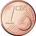 1 Euro Cent 2017-2023, KM# 555, San Marino