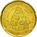 20 Euro Cent 2002-2007, KM# 444, San Marino