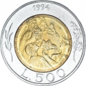 500 Lire 1994, KM# 314, San Marino
