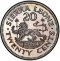 20 Cents 1964, KM# 20, Sierra Leone
