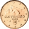 1 Euro Cent 2009-2023, KM# 95, Slovakia