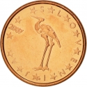 1 Euro Cent 2007-2023, KM# 68, Slovenia