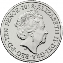 10 Pence 2018-2019, KM# 1526, United Kingdom (Great Britain), Elizabeth II, Quintessentially British A to Z, A - Angel of the North