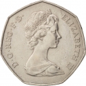 50 Pence 1973, KM# 918, United Kingdom (Great Britain), Elizabeth II, Entry into European Economic Community
