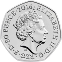 50 Pence 2016, KM# 1370, United Kingdom (Great Britain), Elizabeth II, Beatrix Potter’s The Tale of Peter Rabbit, 150th Anniversary of Birth of Beatrix Potter