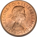 1/2 Penny 1954-1970, KM# 896, United Kingdom (Great Britain), Elizabeth II
