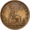 1 Penny 1860-1874, KM# 749, United Kingdom (Great Britain), Victoria