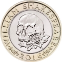 2 Pounds 2016, KM# 1385, United Kingdom (Great Britain), Elizabeth II, 400th Anniversary of Death of William Shakespeare, Shakespeare Tragedies