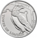 5 Pounds 2019, Sp# L73, United Kingdom (Great Britain), Elizabeth II, Tower of London, Legend of the Ravens
