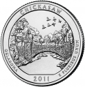 25 Cents 2011, KM# 498, United States of America (USA), America the Beautiful Quarters Program, Oklahoma, Chickasaw National Recreation Area