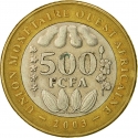 500 Francs 2003-2010, KM# 15, West African States