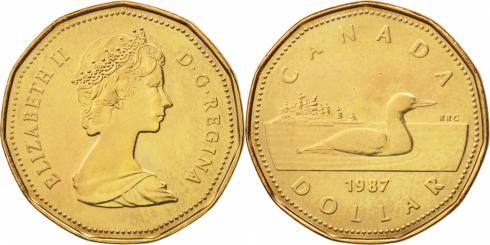 1 Dollar Canada 1987-1989, KM# 157