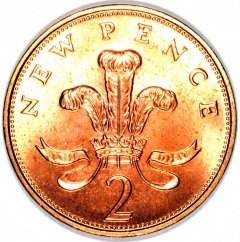 2 New Penny United Kingdom (Great Britain) 1972-2005, Elizabeth II, KM# 916