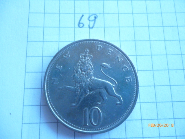 10 New Pence United Kingdom (Great Britain) 1981, Elizabeth II, KM# 912